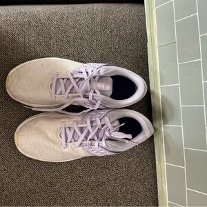 Nike White and Lavender Sneakers